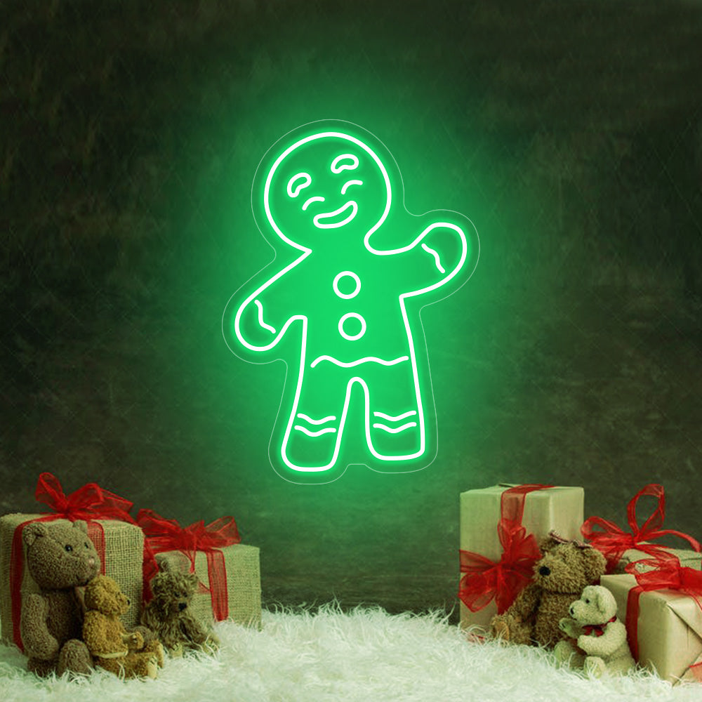 Christmas Snowman Gingerbread Man Neon Signs