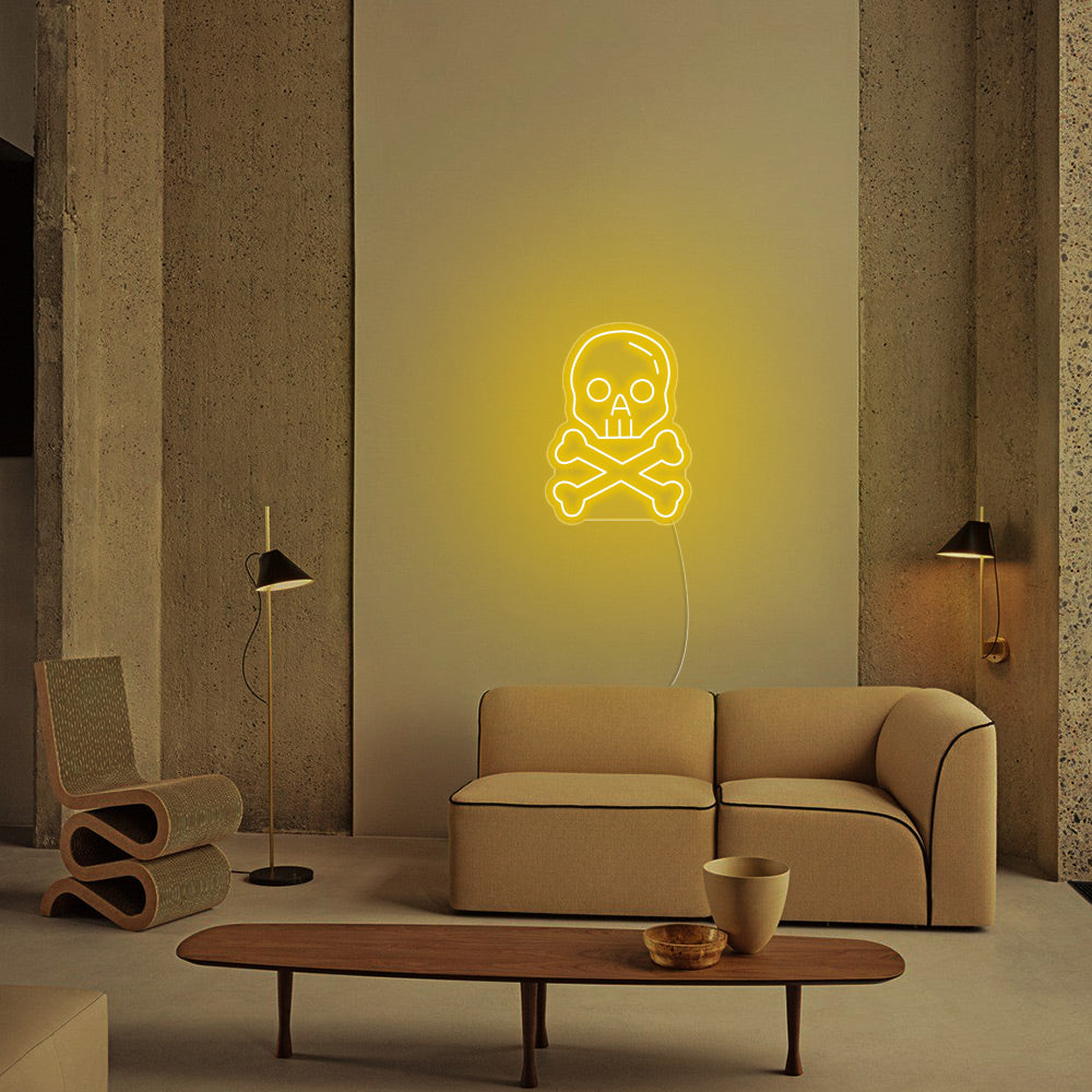 Skull x Bone LED Neon Sign - Happy Halloween Neon Sign