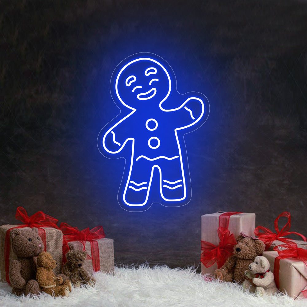 Christmas Snowman Gingerbread Man Neon Signs