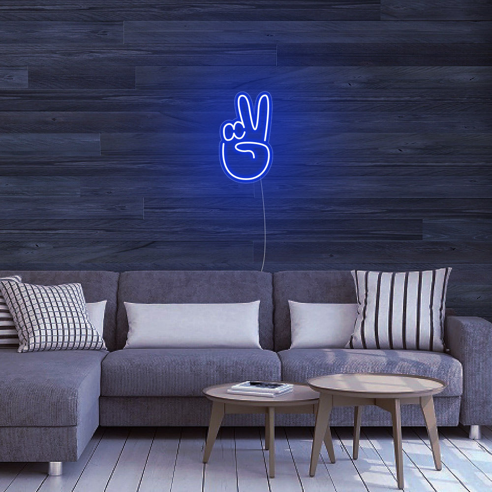 Mini Peace Finger LED Neon Signs