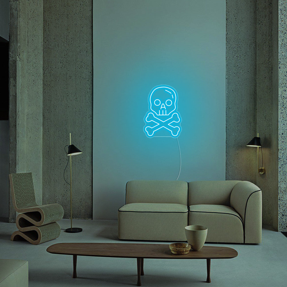 Skull x Bone LED Neon Sign - Happy Halloween Neon Sign