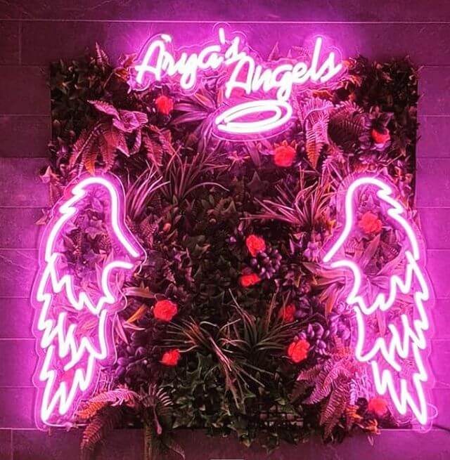 Angel Wings with halo Neon Signs