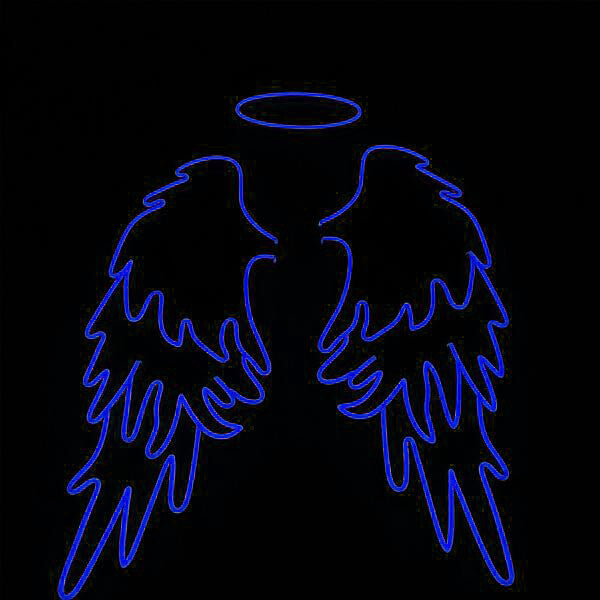 Angel Wings with halo Neon Signs