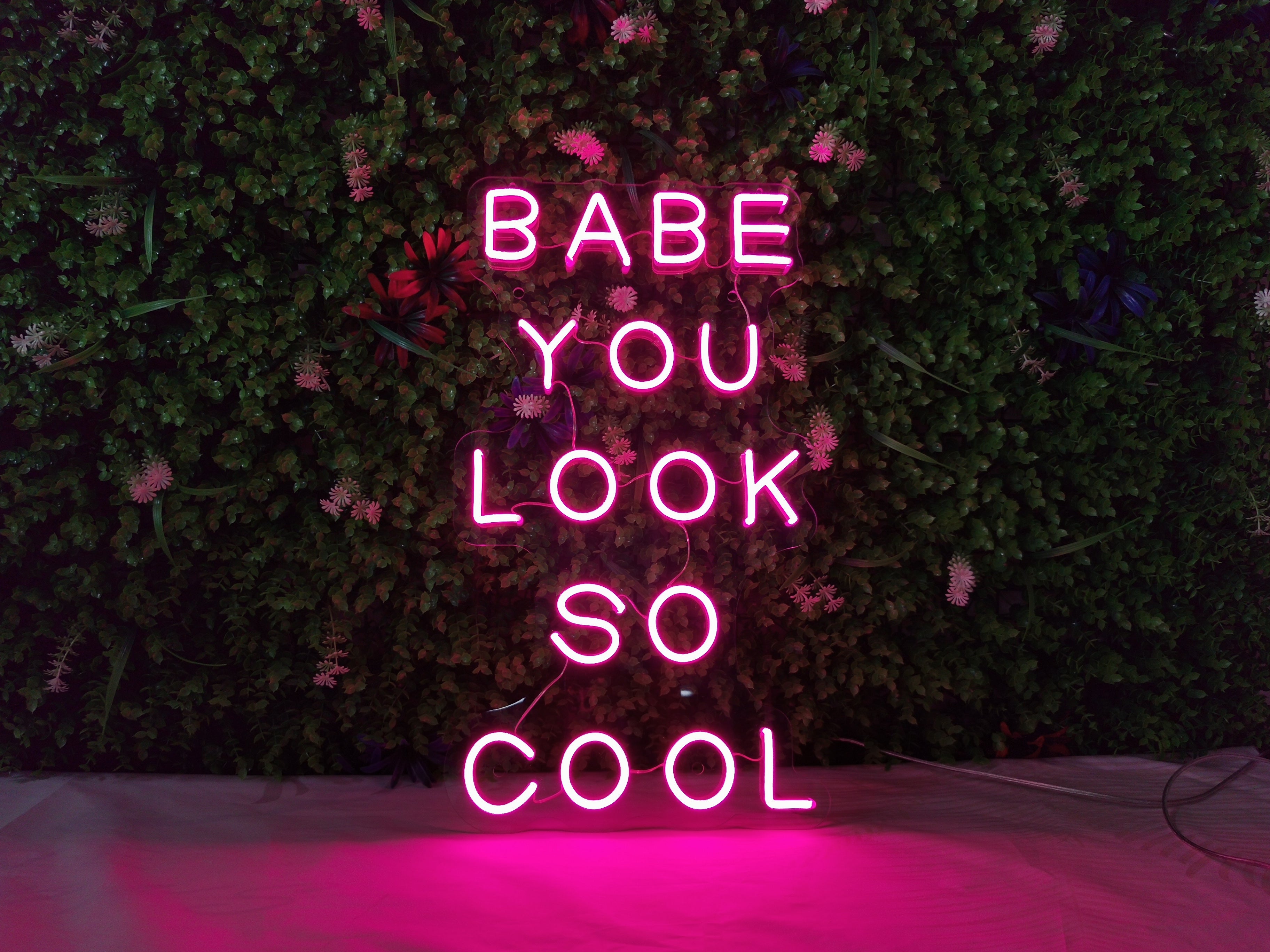 BABE YOU LOOK SO COOL Neon Signs