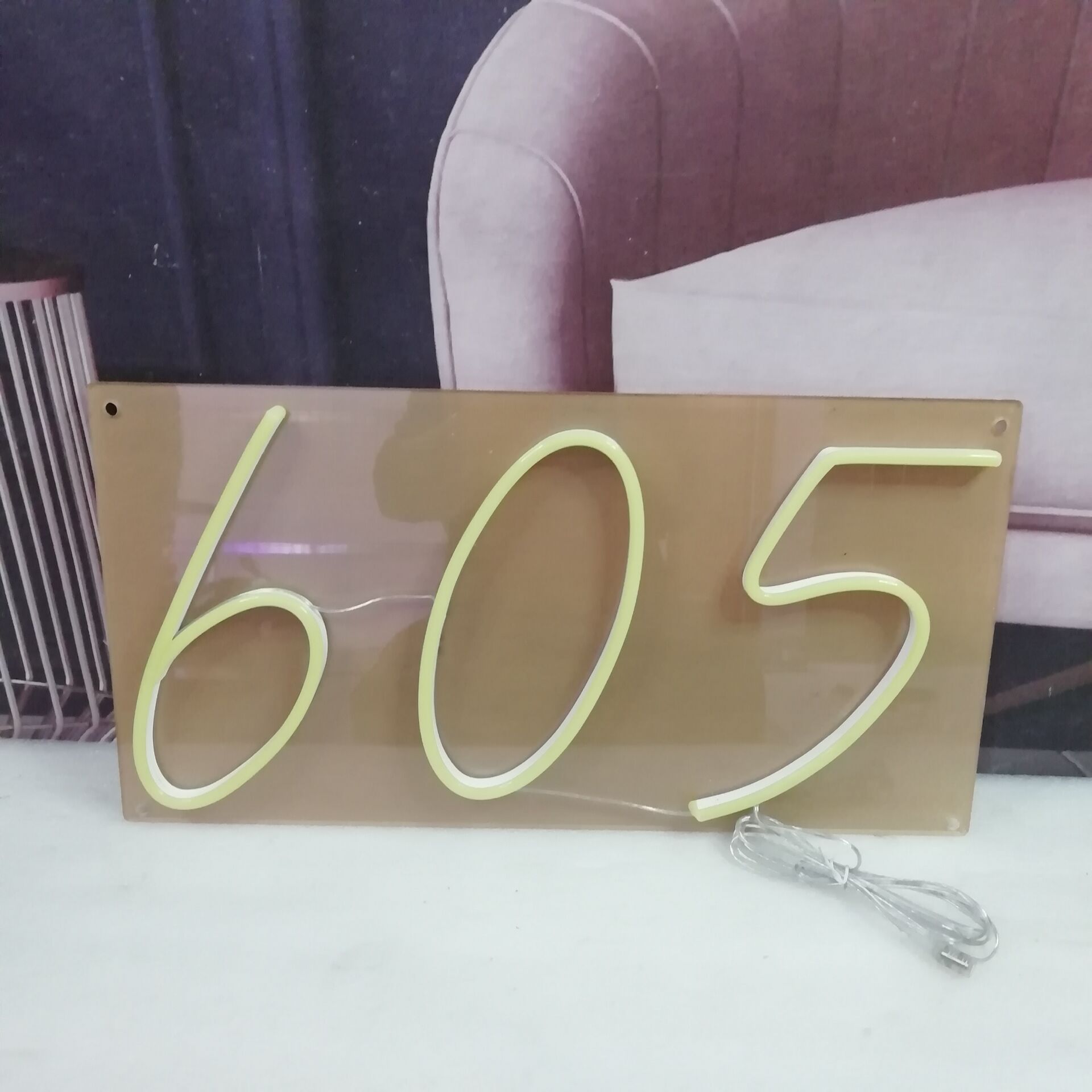 605 Number Neon Signs