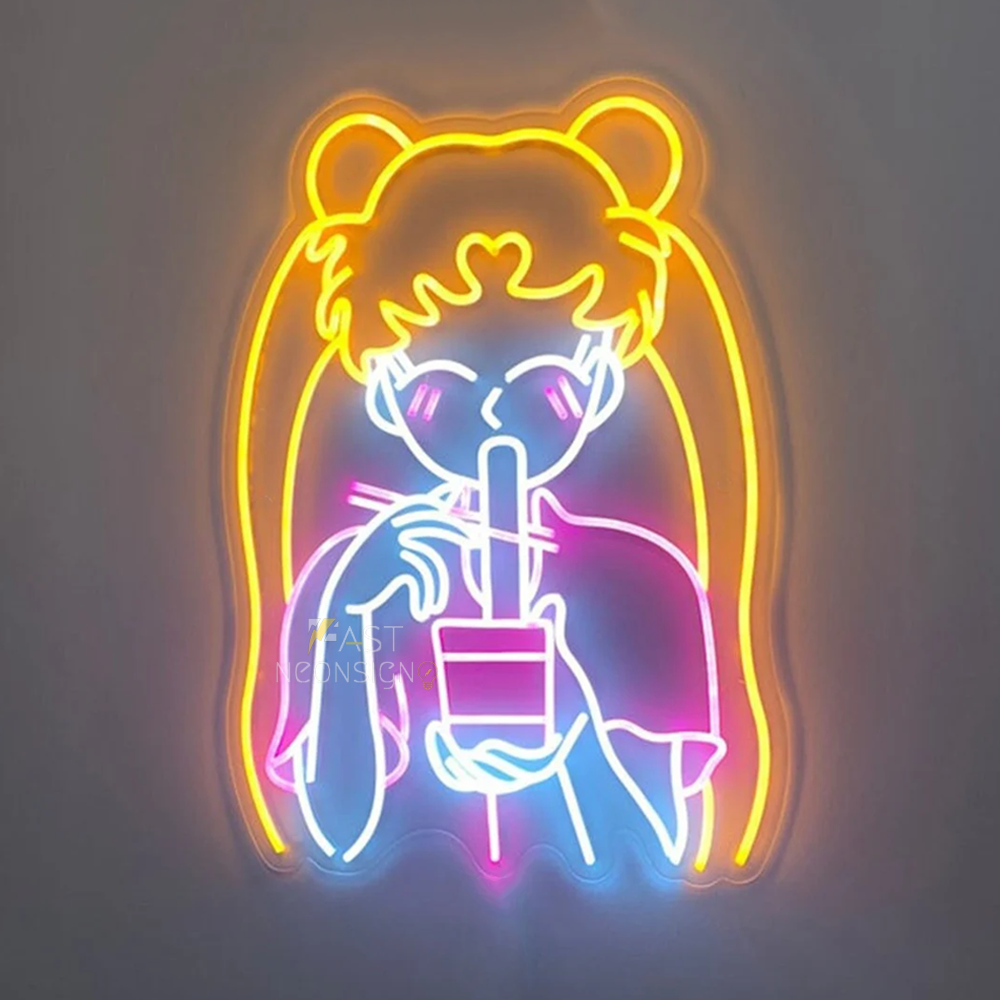 Cute Sailor Moon Neon Sign - Anime Neon Sign