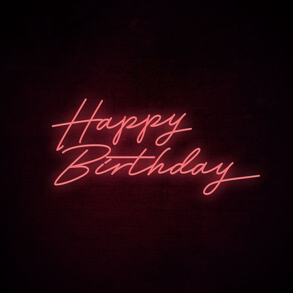 Happy Birthday Neon Sign Custom Neon Signs Handmade Art Gifts Special