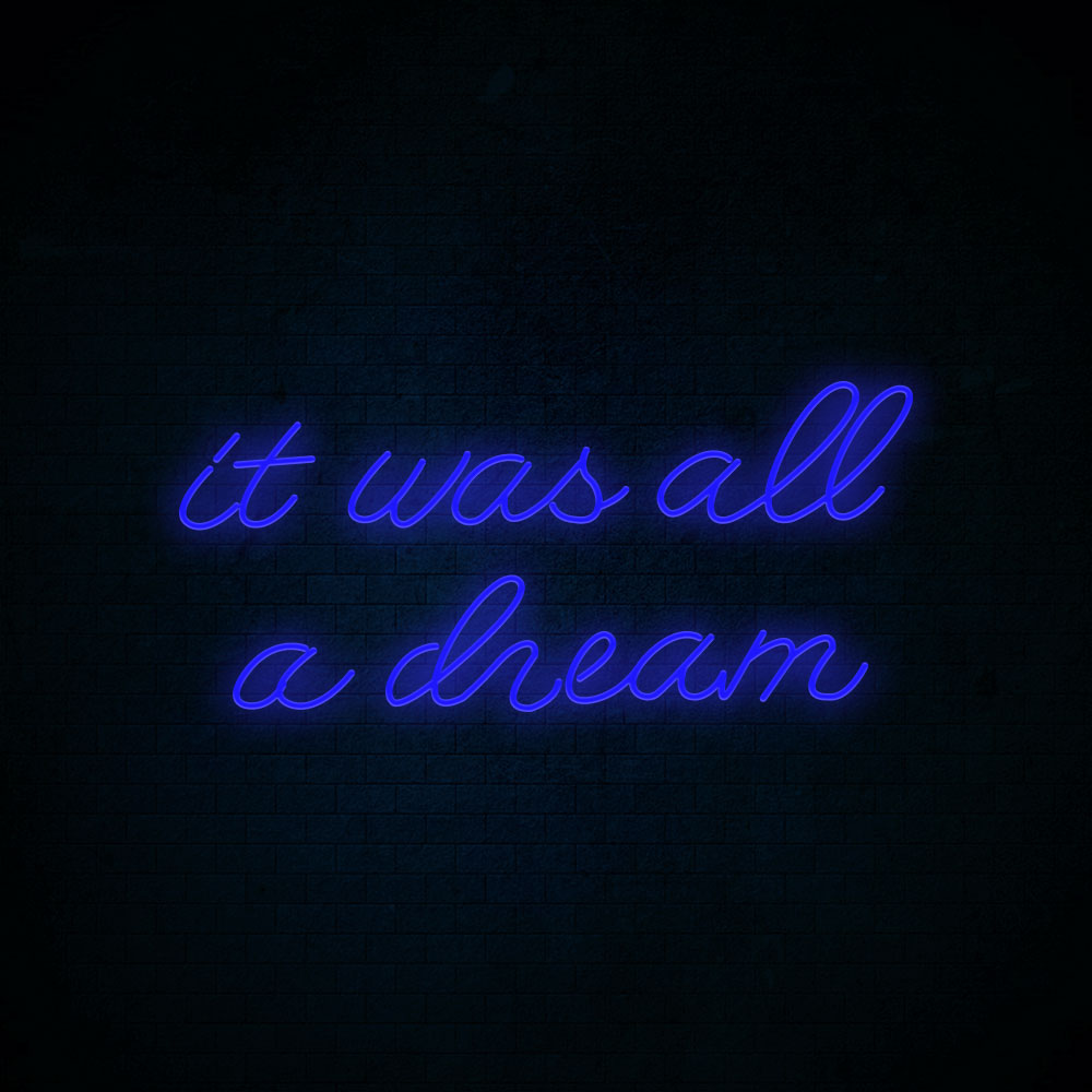 It was all a dream Neon Signs 1