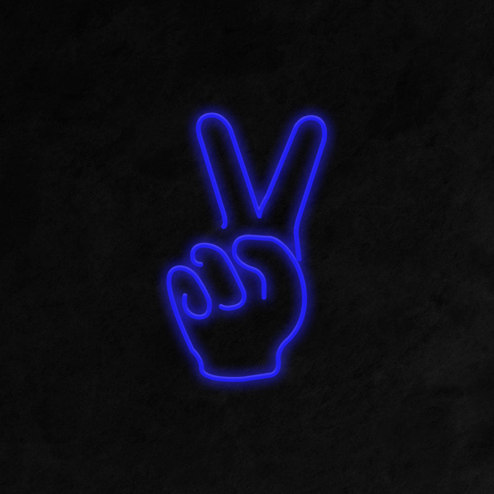 Peace Fingers Neon Signs