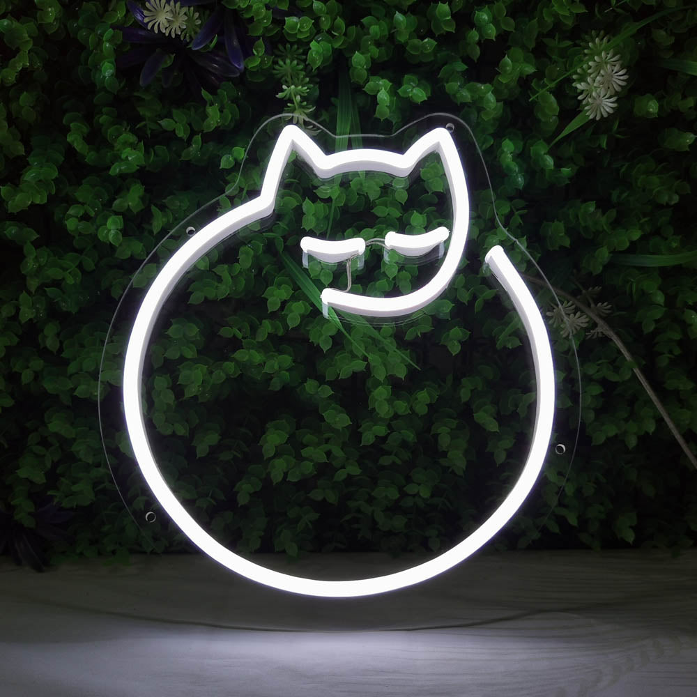 Mini curled up kitty cute cat LED Neon Signs