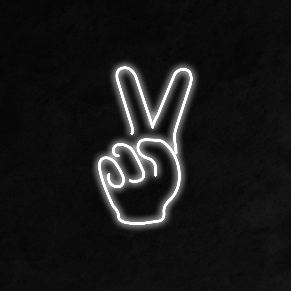 Peace Fingers Neon Signs