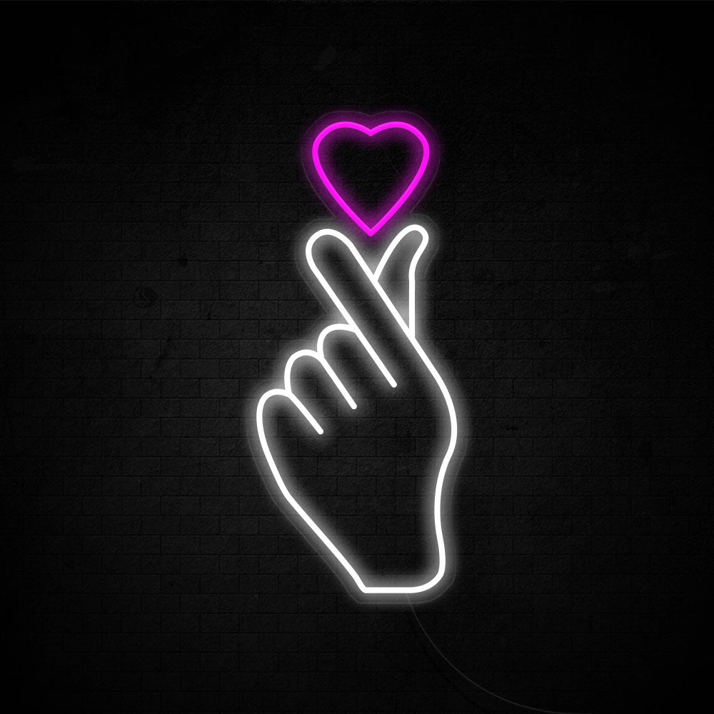 Heat Sign Finger Heart Sign With Fingers
