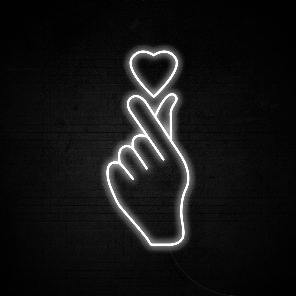 Finger Heart Neon Signs