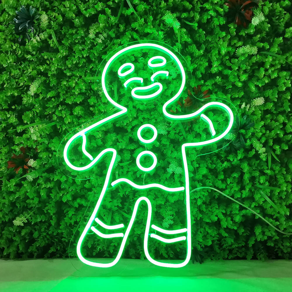 Christmas Snowman Gingerbread Man Neon Signs