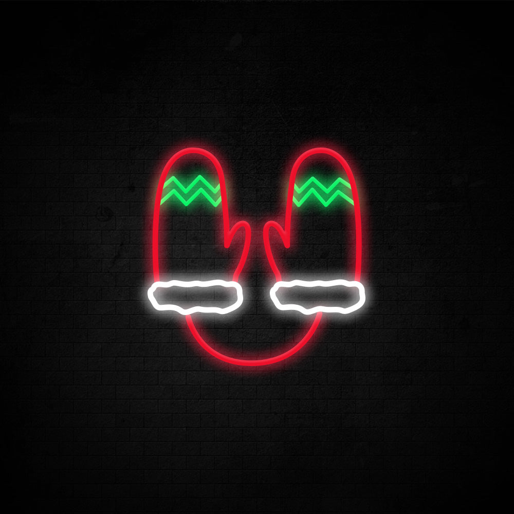 Christmas Gloves Neon Sign