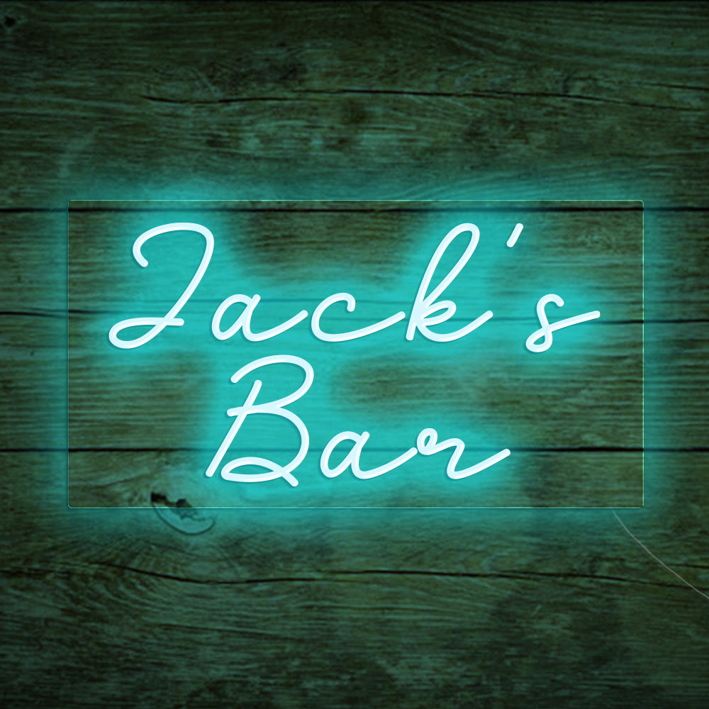 Jack's Bar Neon Signs, Custom Your Neon Bar Sign Name Style 3
