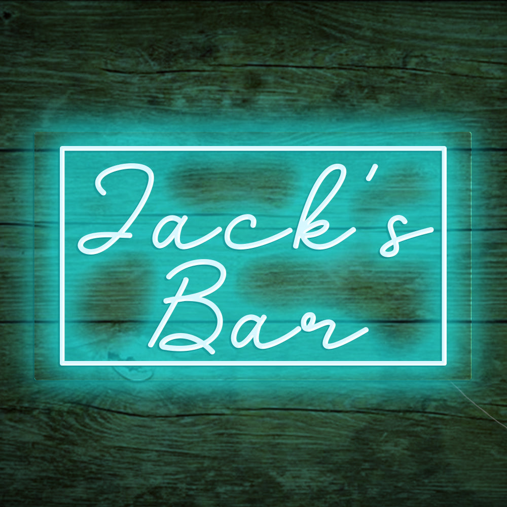 Jack's Bar Neon Signs, Custom Your Neon Bar Sign Name Style 4