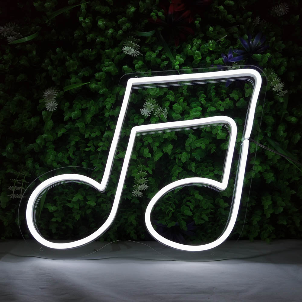 Mini Music Note Pair of Quavers LED Neon Signs
