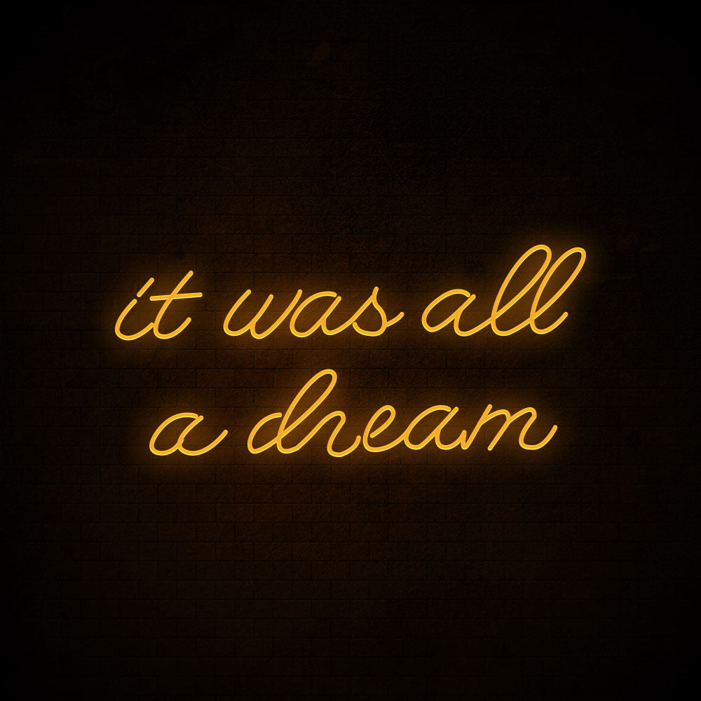 It was all a dream Neon Signs