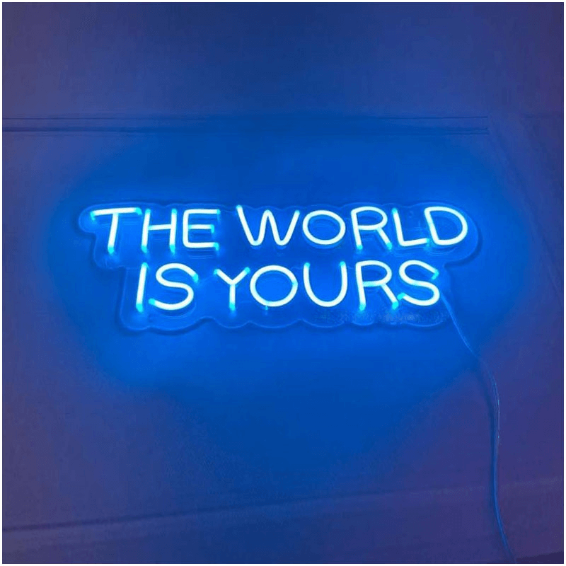 THE WORLD IS YOURS Neon Signs