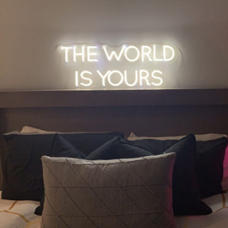 THE WORLD IS YOURS Neon Signs