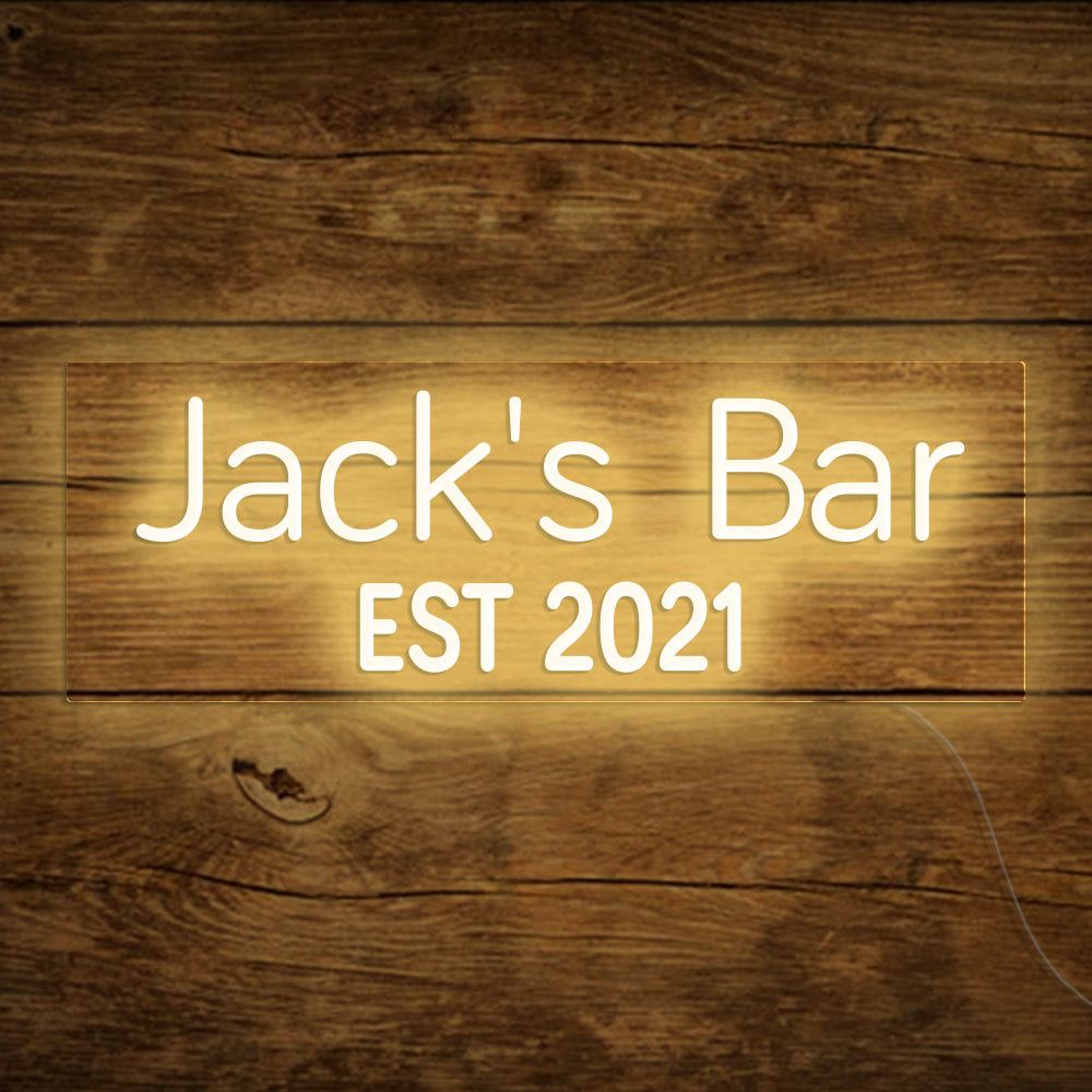 Jack's Bar Neon Signs, Custom Your Neon Bar Sign Name Style 5